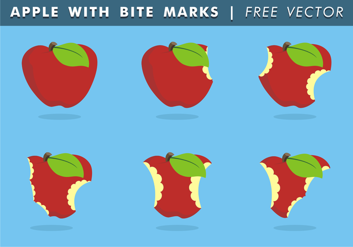 Apple With Bite Marks Vector