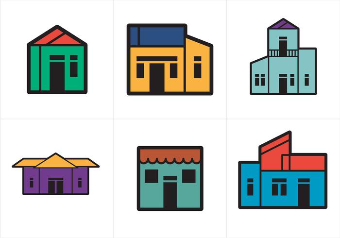 Free Town Homes Vector