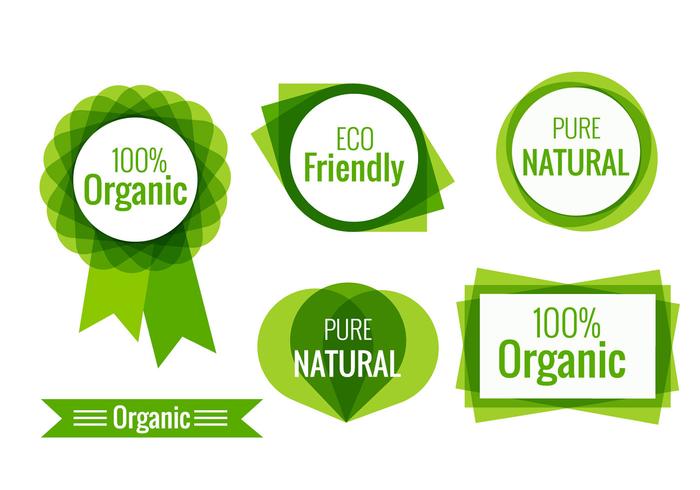 Eco friendly labels vector