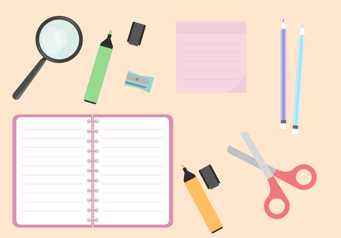 School Supplies Vector