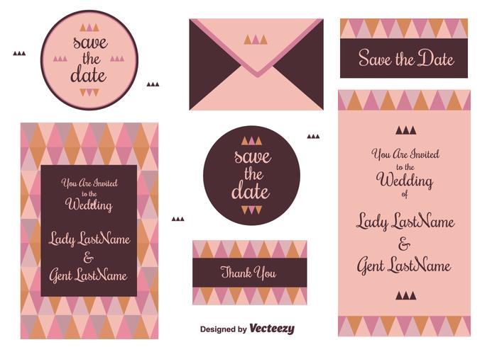 Wedding Invitation Cards vector