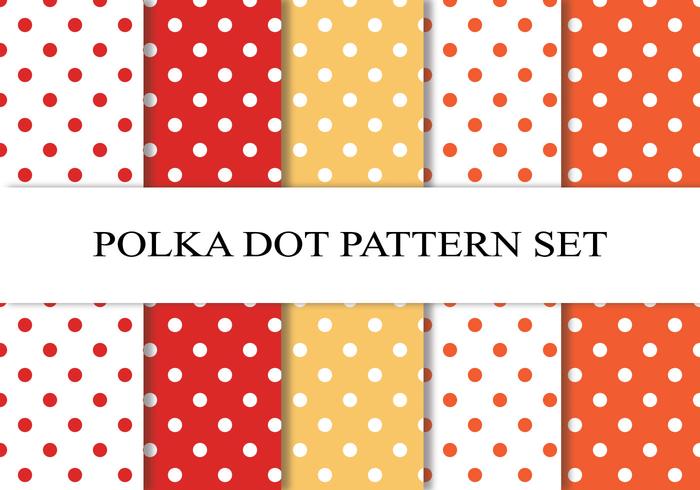 Polka Dot Pattern Set vector