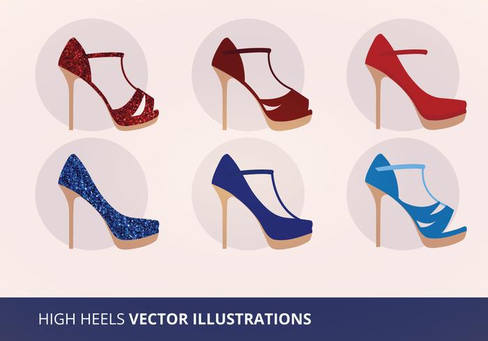 Ilustración vectorial de la colección de zapatos vector