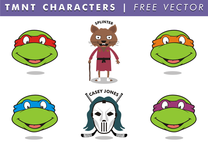 TMNT Personajes Vector Libre