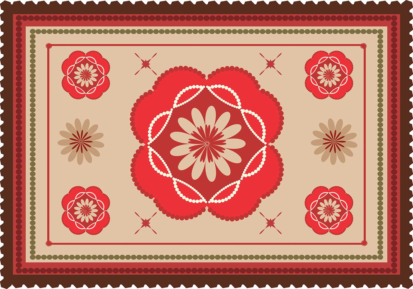 Area rug colorful vector 95715 Vector Art at Vecteezy