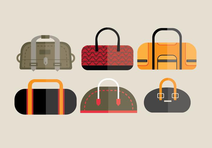 Duffle Bag Vector Set Duffle Bag Vector Set