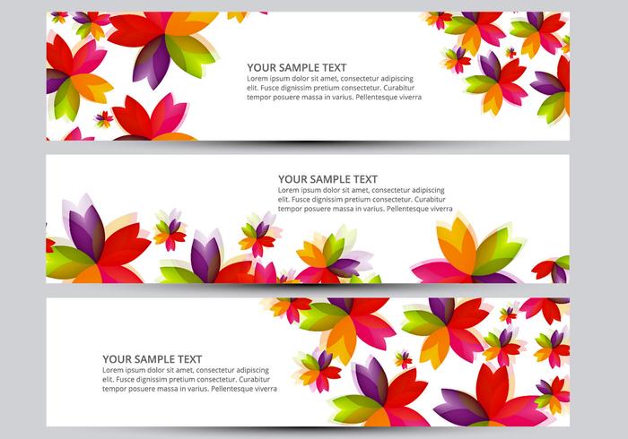 Flower banner vectors