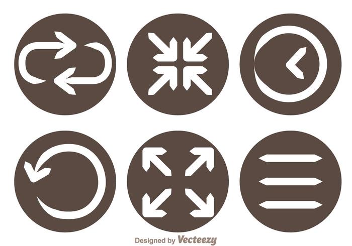 Iconos de la pantalla Web vector