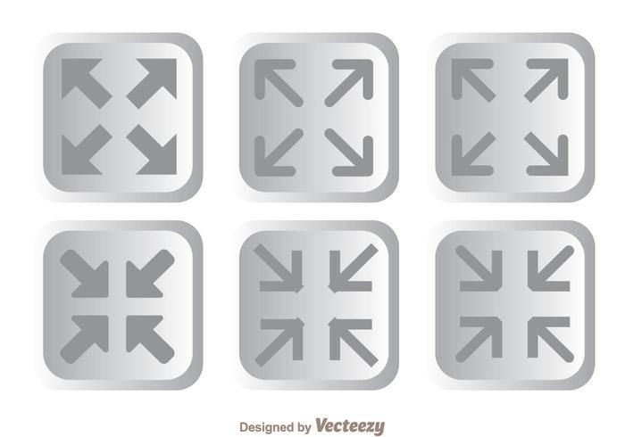 Page Size Button Icons vector