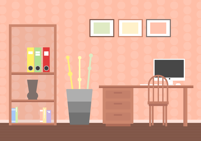 free living room vector illustration