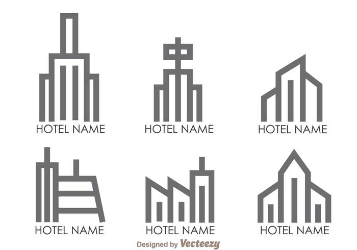 Hotels Outline Logo Vectors Hotels Outline Logo Vectors