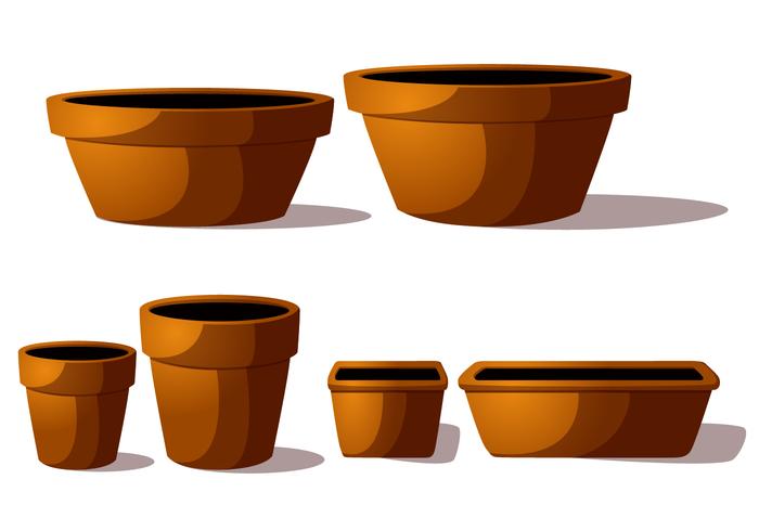 Terra Cotta Pot Vectors