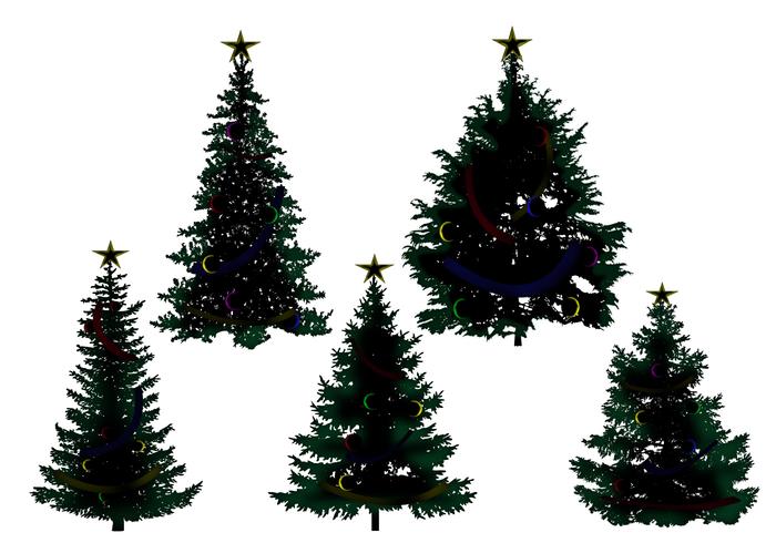 Christmas Tree Silhouette Vectors