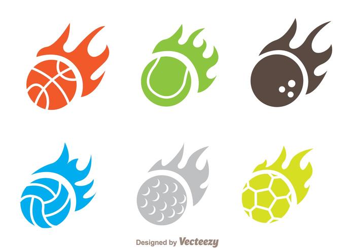 Flame Ball Icon Vectors