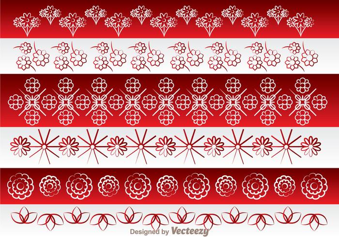 Asian Flowers Border Ornament Asian Flowers Border Ornament