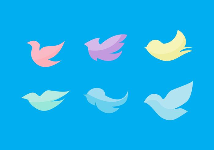 Free Flat Birds Vector Set