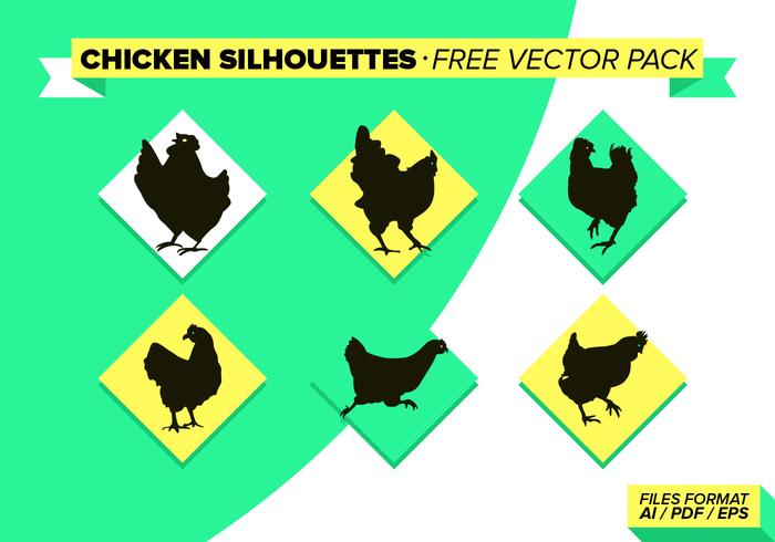 Chicken Slihouettes Free Vector Pack Chicken Slihouettes Free Vector Pack
