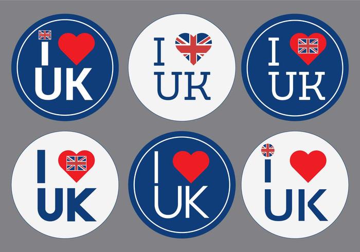 I Love UK Vector