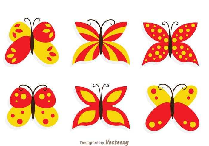 Colección de mariposas vector