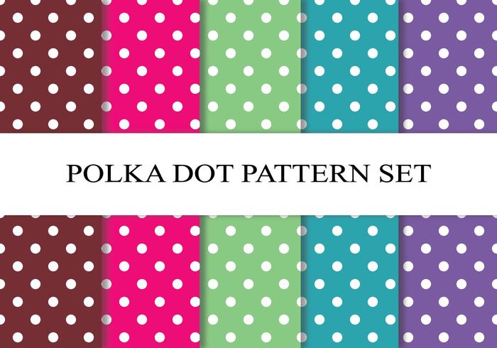 Colorful Polka Dot Pattern Set vector