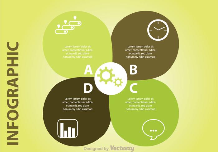 Green Venn Diagram vector