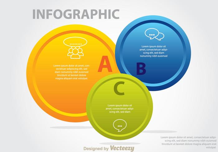 Venn Diagram Circle Botones vector