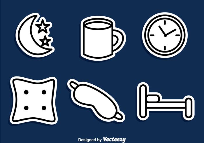 Sleep Outline Icons vector