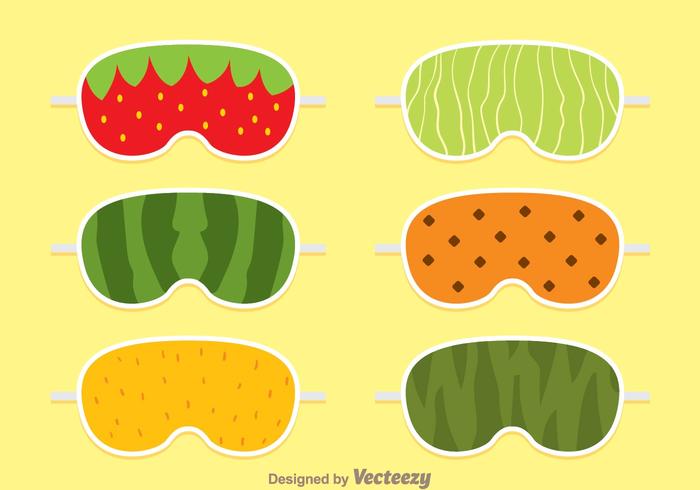 Máscara de sueño de frutas vector