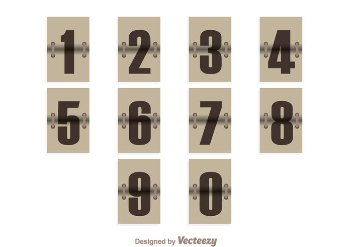 Vintage Number Counter vector