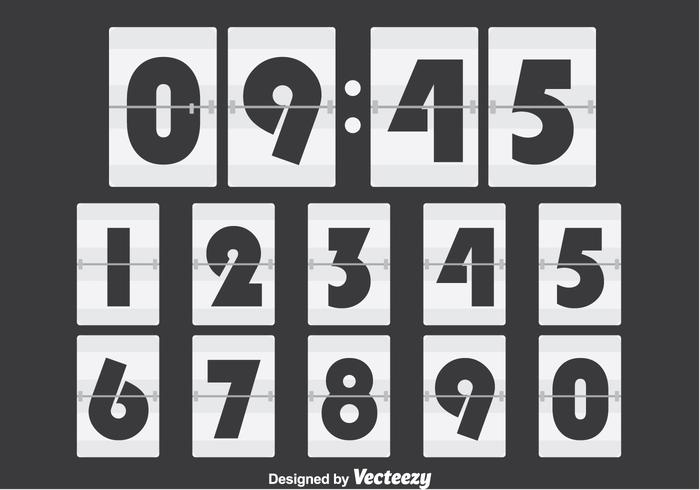 White Number Counter vector