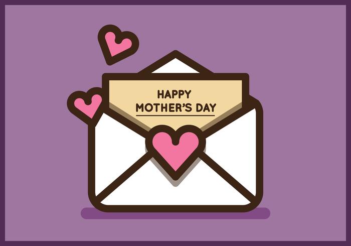 Cute Mother27;s Day Envelope Vectors