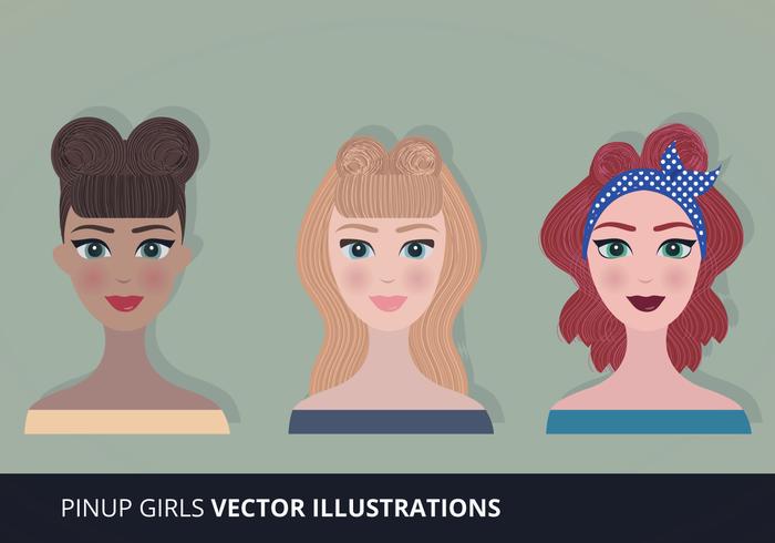 Vector Retro Hairstyles