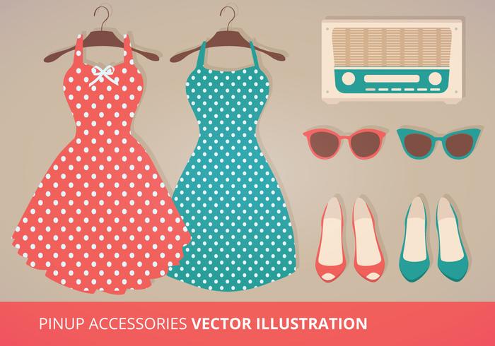 Pinup Accesorios Vectoriales vector