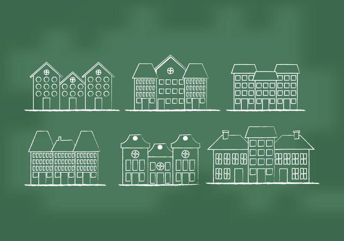 Town Homes Vectors Town Homes Vectors