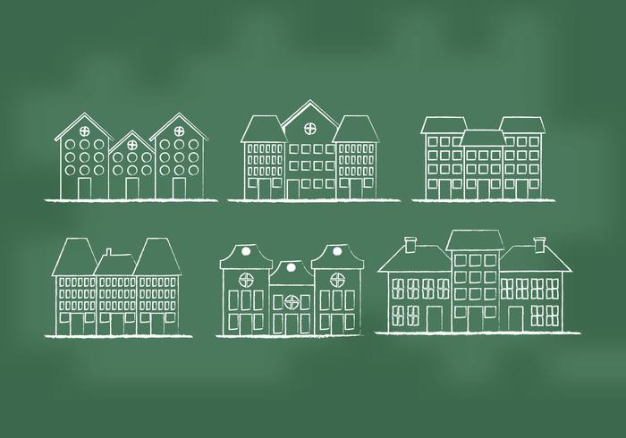 Town Homes Vectors