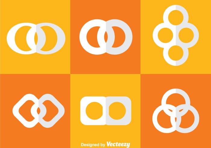 Infinite Loop White Icons vector