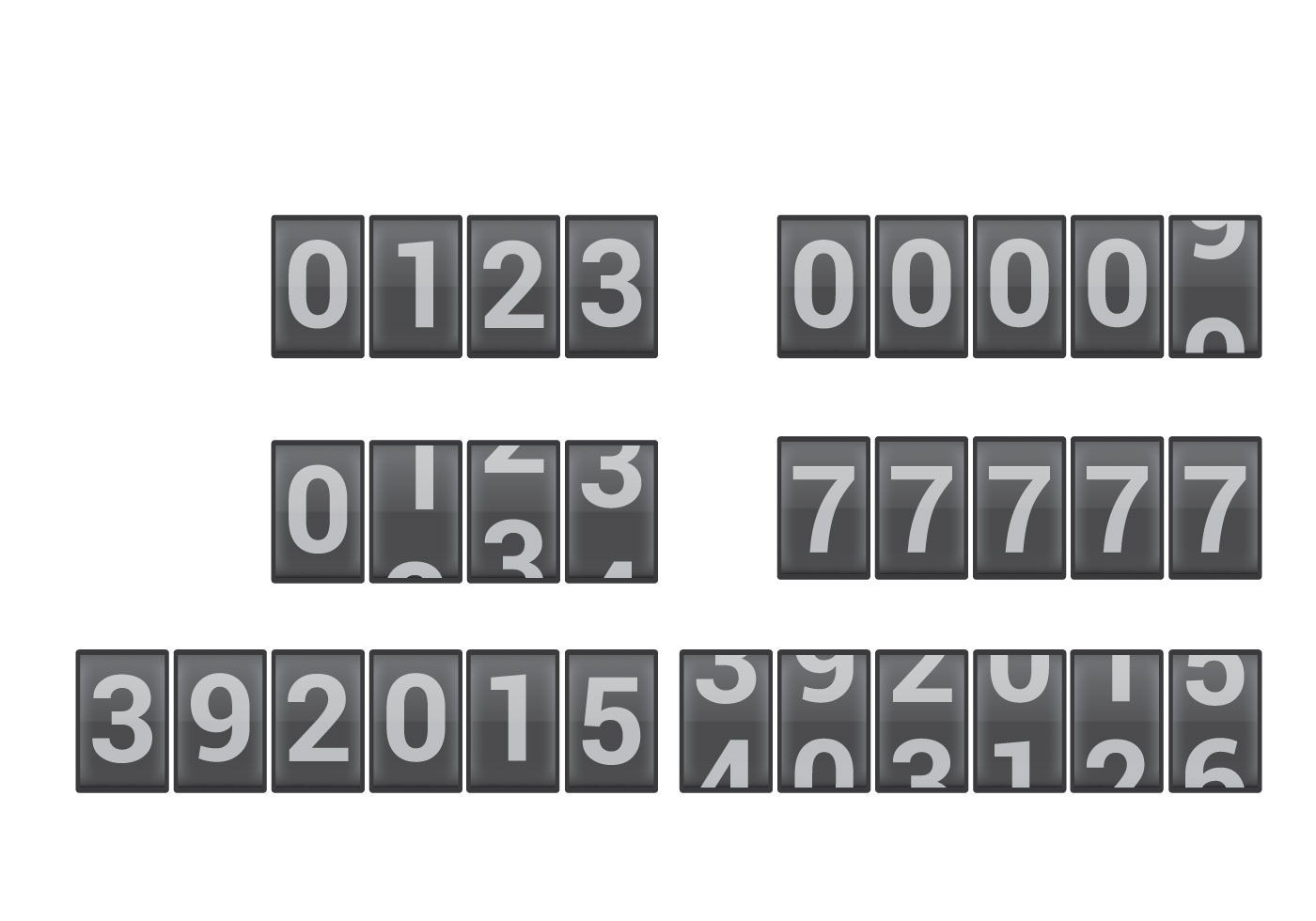 Number counter vectors Download Free Vector Art, Stock Graphics & Images