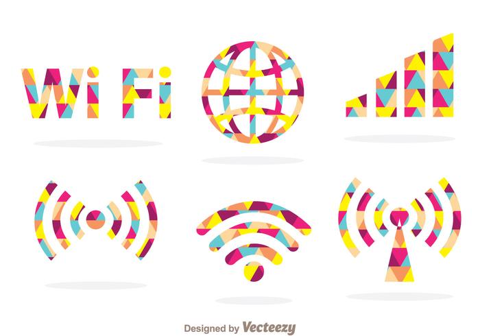 Símbolo de Wifi colorido vector