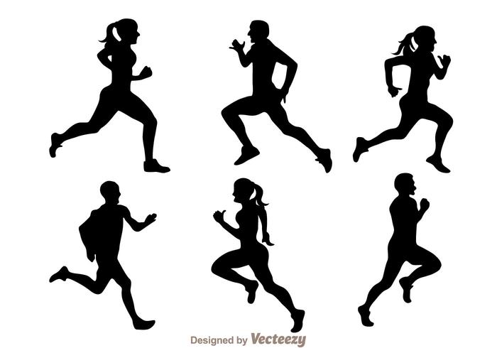 Running Silhouette Vectors