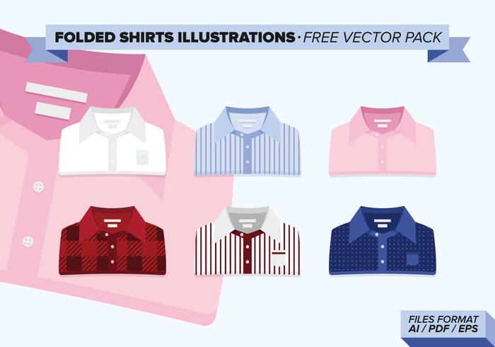Folded Shirts Illustrations Free Vector Pack Folded Shirts Illustrations Free Vector Pack