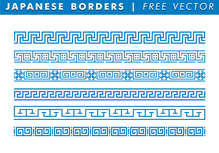 Fronteras japonesas vector libre