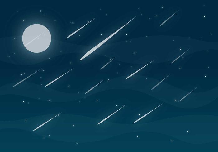 Meteor Shower Free Vector