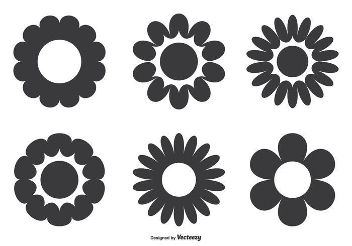 Simple forma de la flor conjunto vector