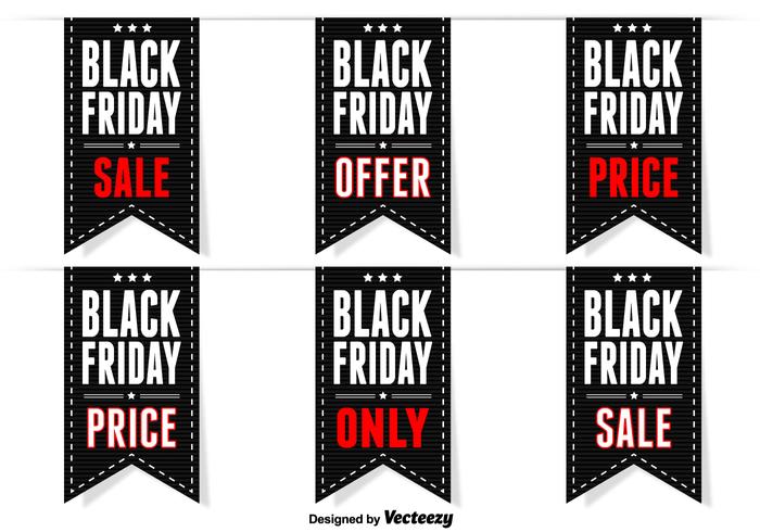 Black friday labels vector