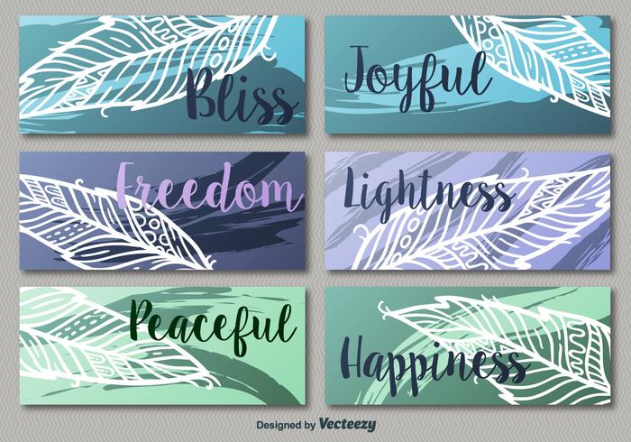 Colorful leaf banners vector