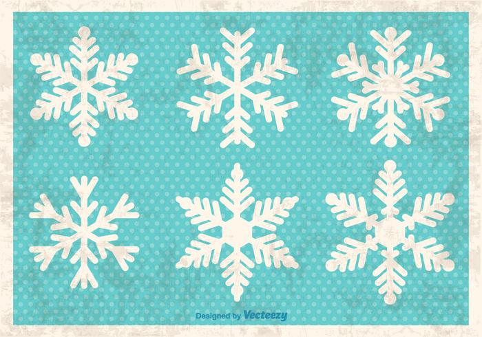 Copos de nieve decorativos vector