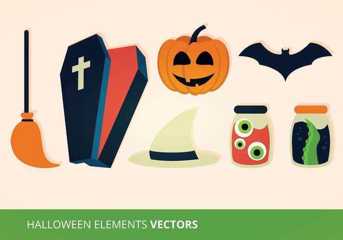 Elementos de Halloween Ilustración vectorial vector