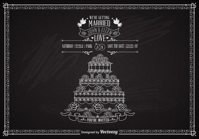 Free Wedding Cake With Roses Vector