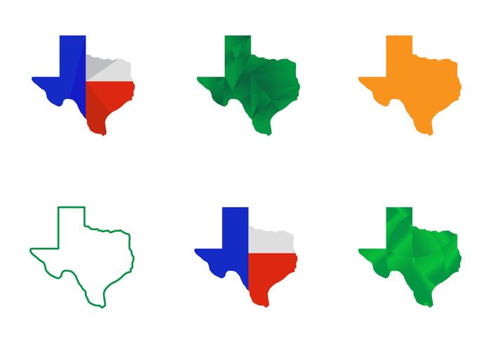 Vectores de Mapa Gratis de Texas