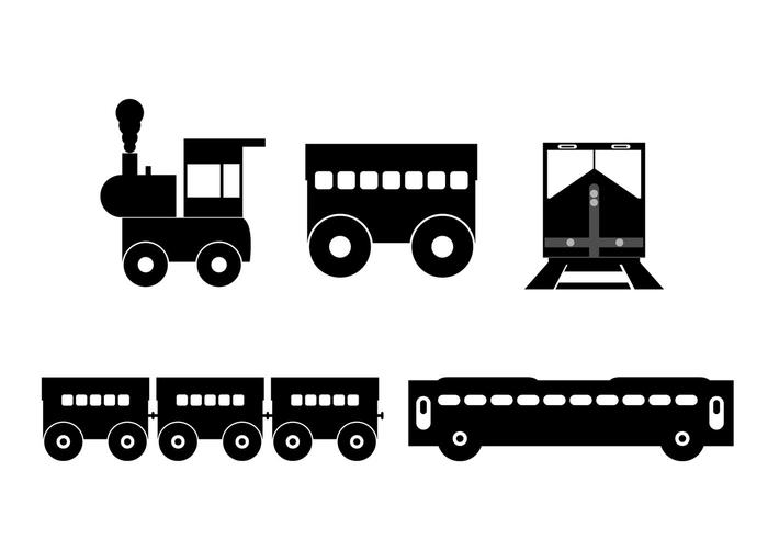 Silueta del tren del vector